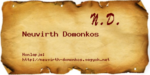 Neuvirth Domonkos névjegykártya