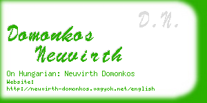 domonkos neuvirth business card